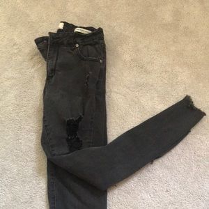 Mid skinny ripped jeans